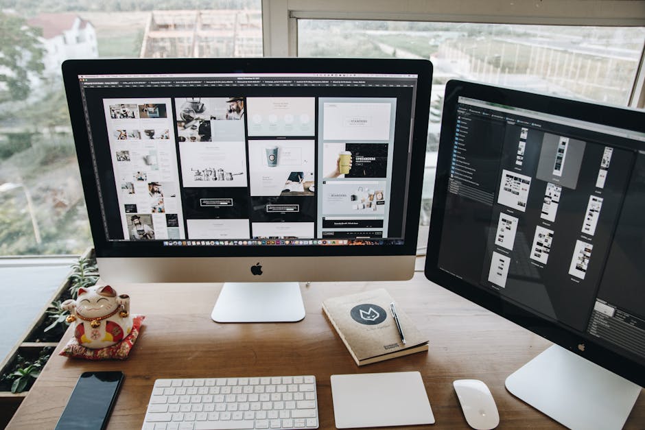 Turned-on Silver Imac and Magic Keyboard With Mouse